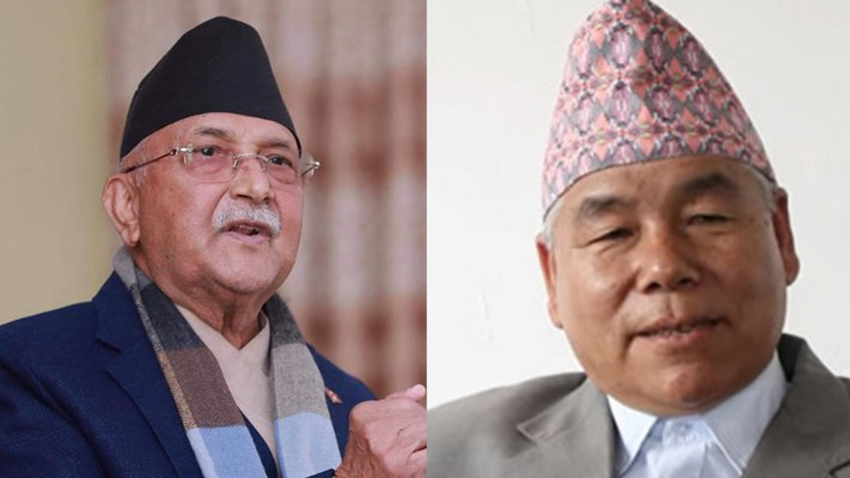 एमाले अध्यक्ष ओली र माओवादीका महासचिव गुरुङबीच भेटवार्ता